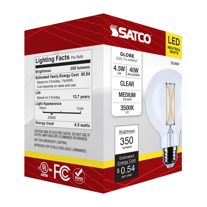Satco S12481 Light Bulb, Clear