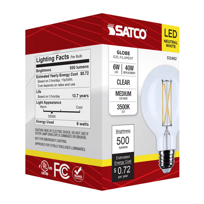 Satco S12482 Light Bulb, Clear