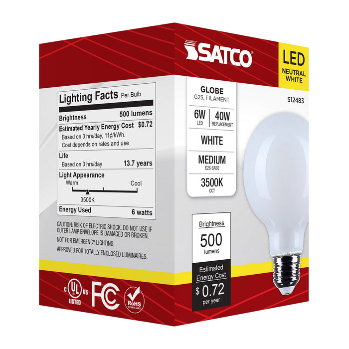 Satco S12483 Light Bulb, White