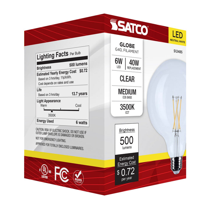 Satco S12485 Light Bulb, Clear