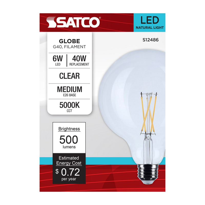 Satco S12486 Light Bulb, Clear