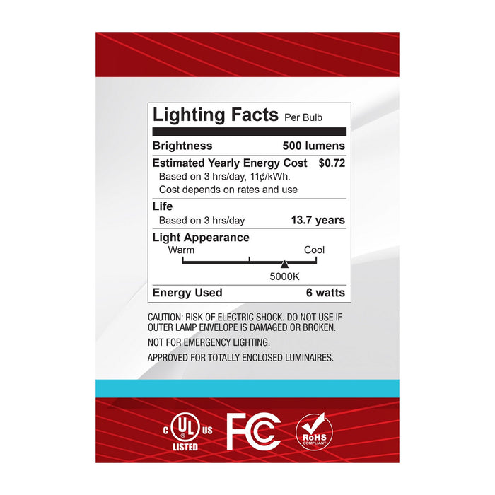 Satco S12486 Light Bulb, Clear