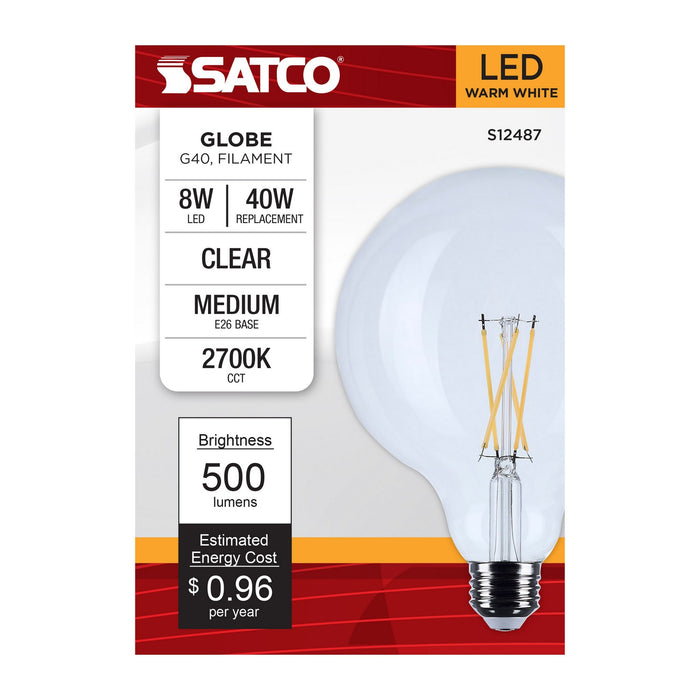 Satco S12487 Light Bulb, Clear