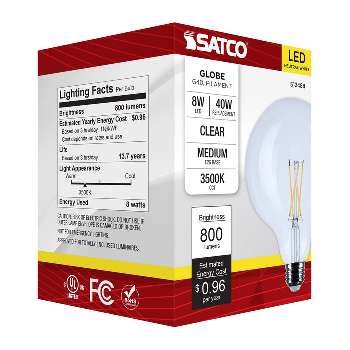 Satco S12488 Light Bulb, Clear