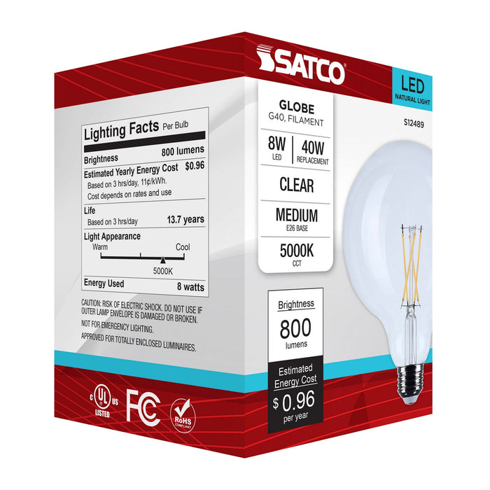 Satco S12489 Light Bulb, Clear