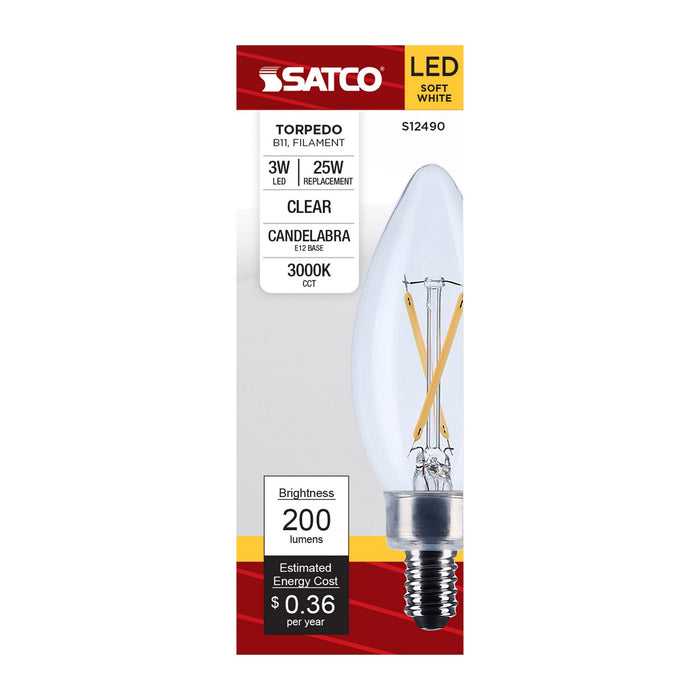 Satco S12490 Light Bulb, Clear