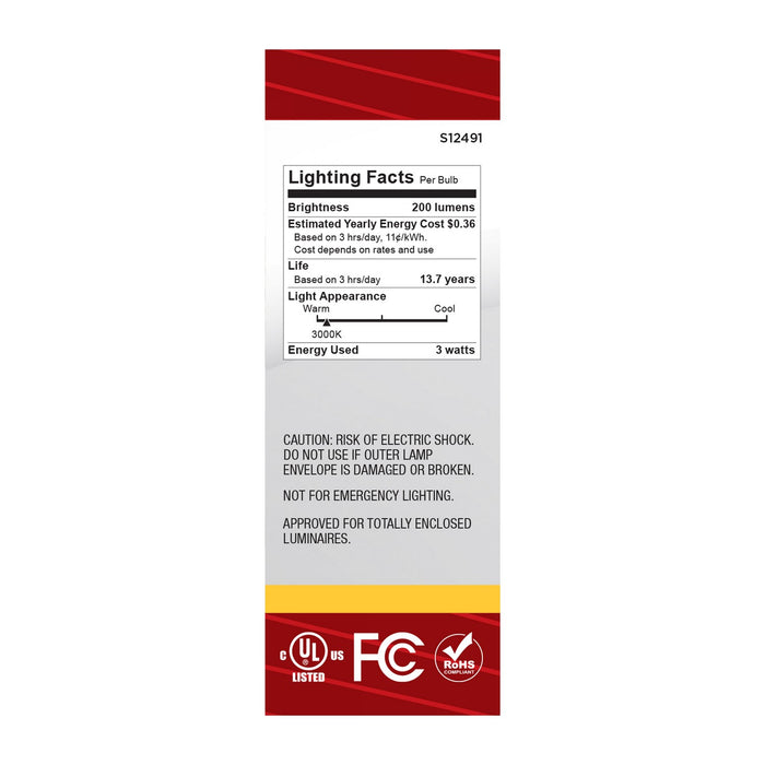 Satco S12491 Light Bulb, Frost