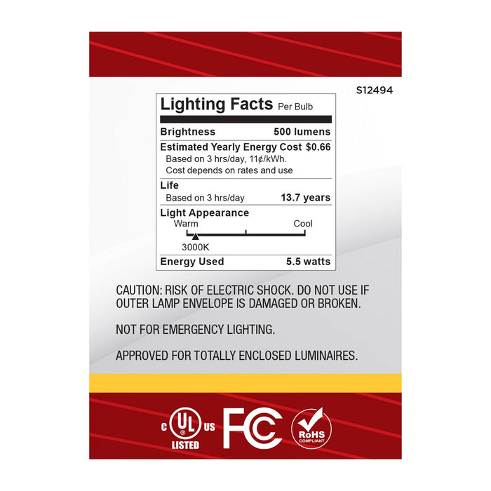 Satco S12494 Light Bulb, Clear