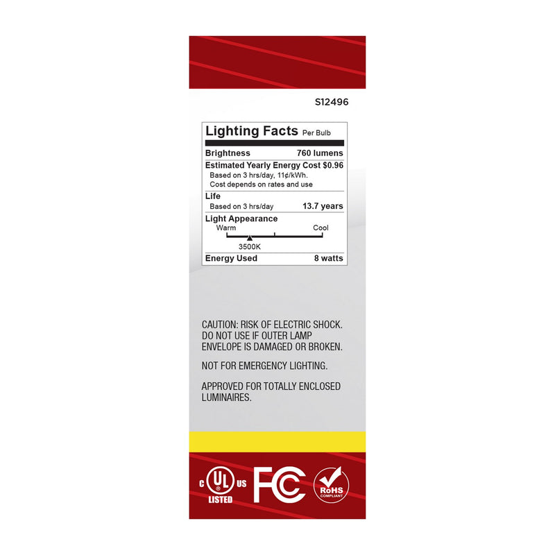 Satco S12496 Light Bulb, Clear