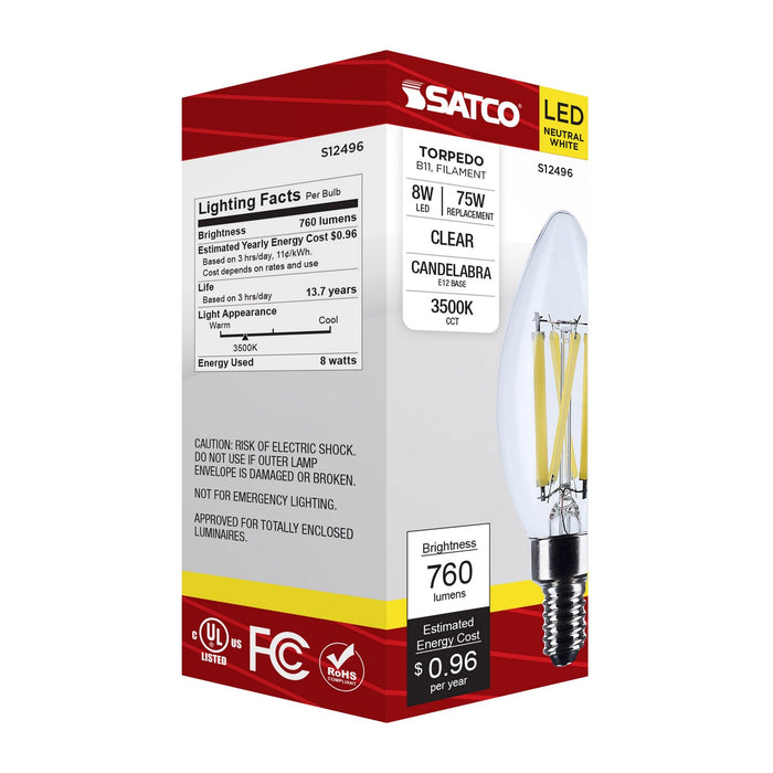 Satco S12496 Light Bulb, Clear