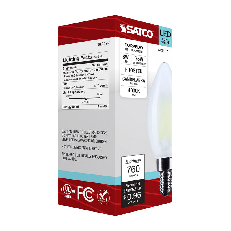 Satco S12497 Light Bulb, Frost