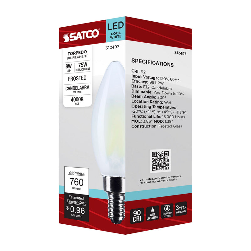 Satco S12497 Light Bulb, Frost