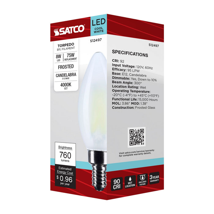 Satco S12497 Light Bulb, Frost