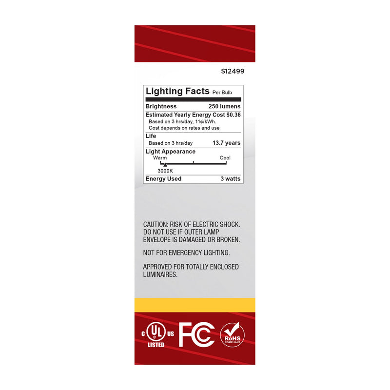 Satco S12499 Light Bulb, Clear
