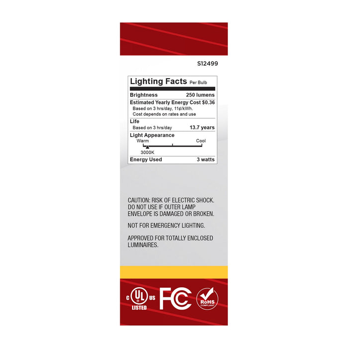Satco S12499 Light Bulb, Clear