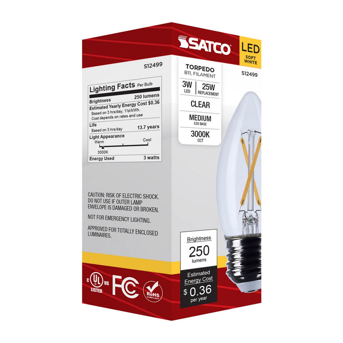 Satco S12499 Light Bulb, Clear