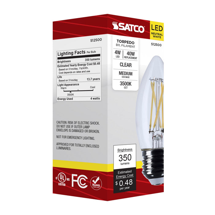 Satco S12500 Light Bulb, Clear