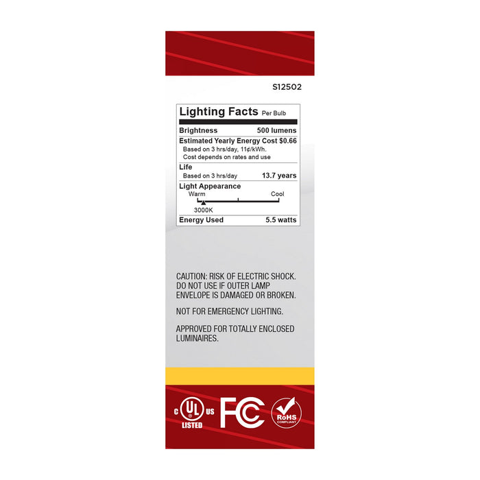 Satco S12502 Light Bulb, Clear