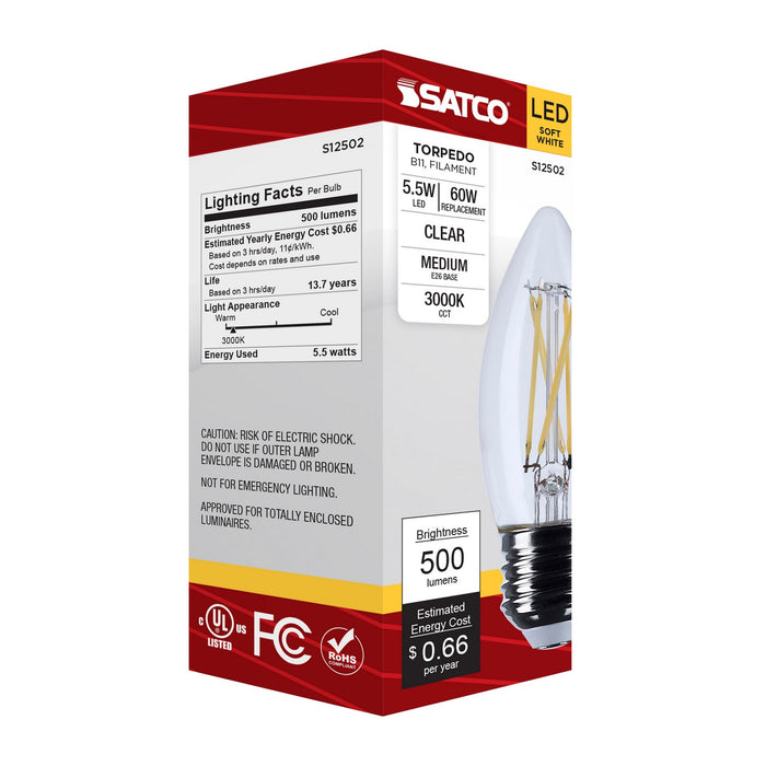 Satco S12502 Light Bulb, Clear