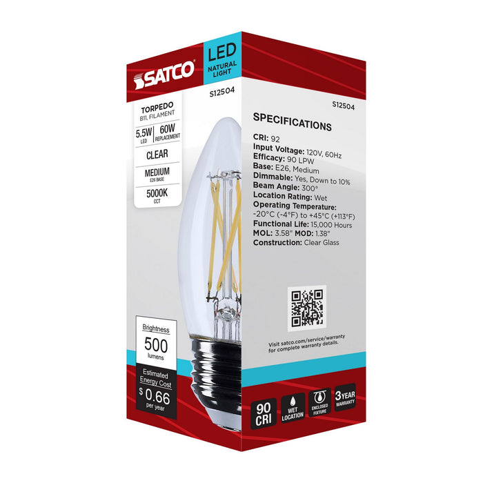 Satco S12504 Light Bulb, Clear