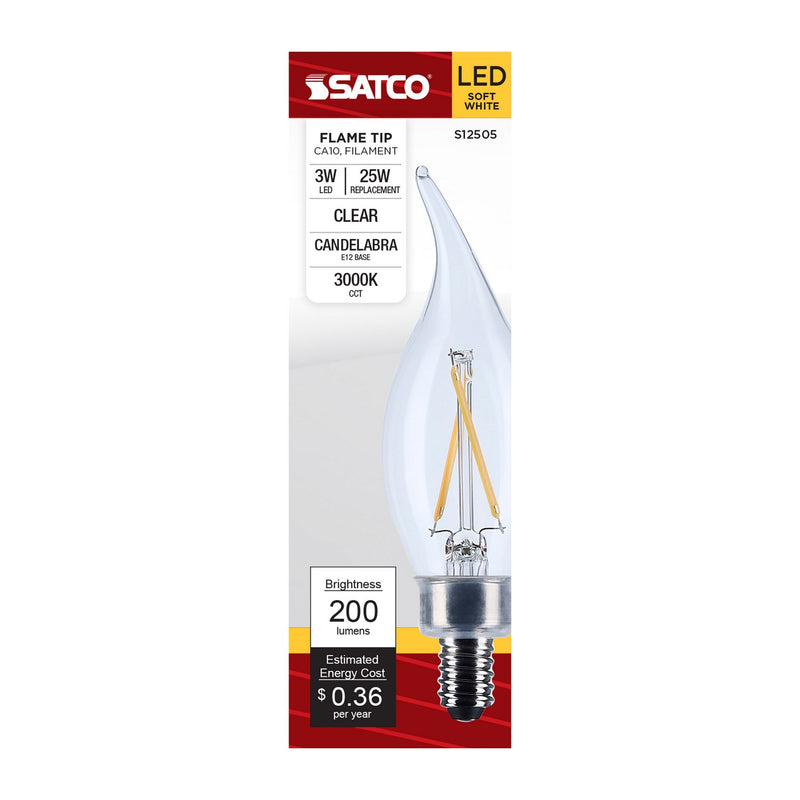 Satco S12505 Light Bulb, Clear