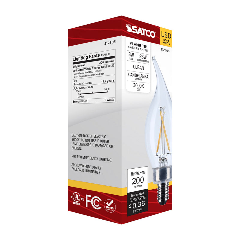 Satco S12505 Light Bulb, Clear