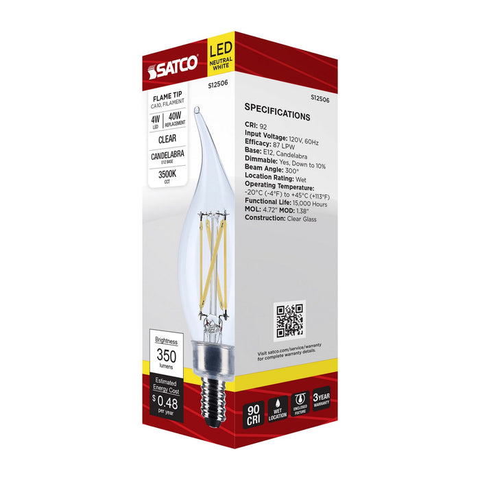 Satco S12506 Light Bulb, Clear