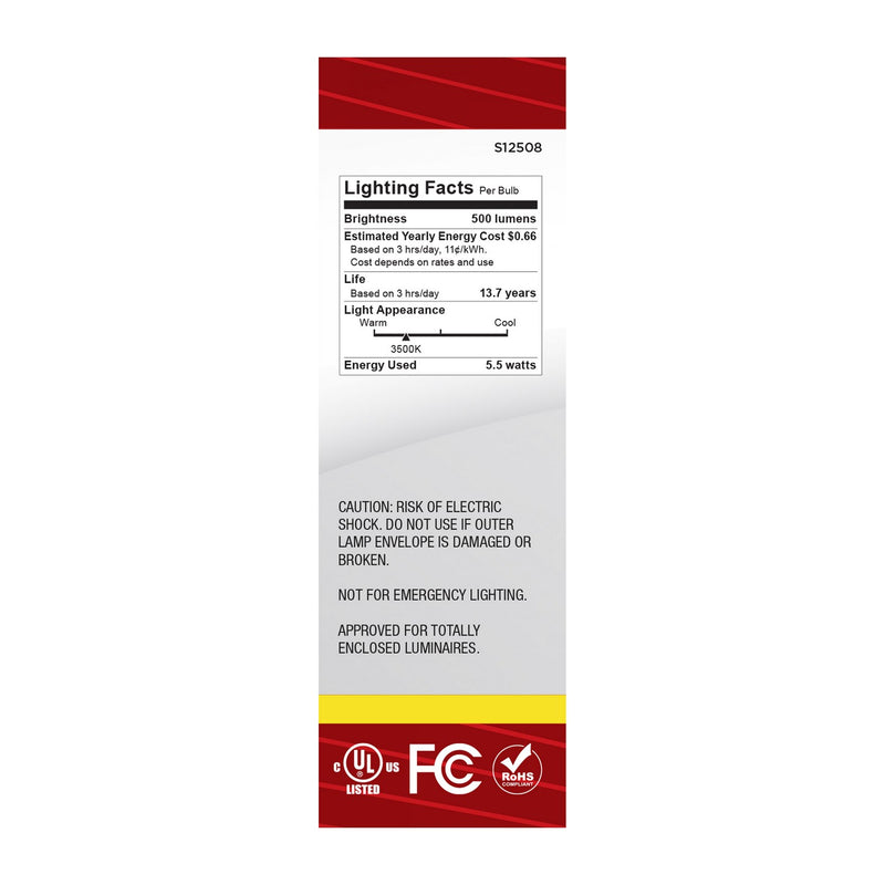 Satco S12508 Light Bulb, Clear