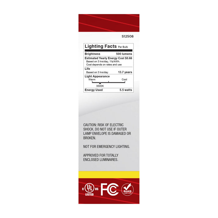 Satco S12508 Light Bulb, Clear