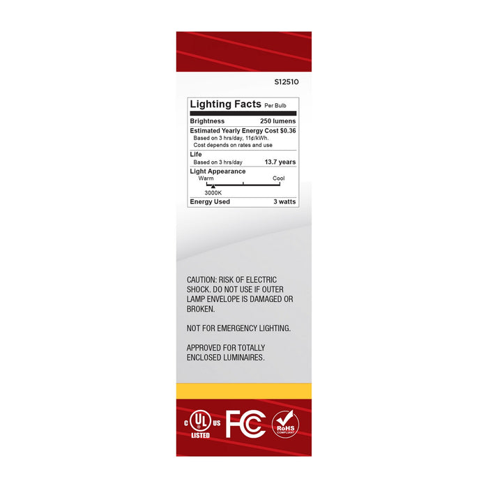 Satco S12510 Light Bulb, Clear