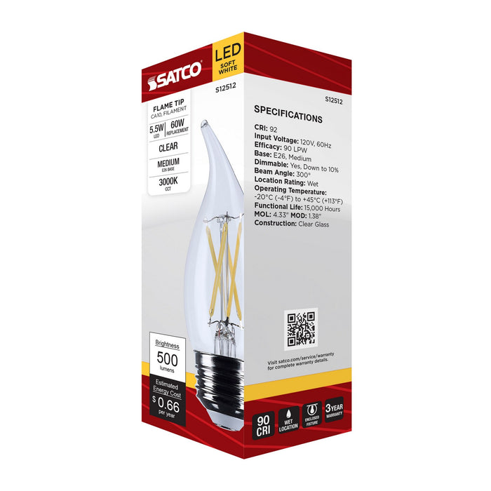Satco S12512 Light Bulb, Clear