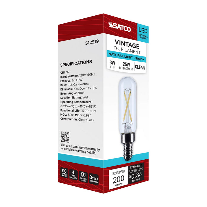 Satco S12519 Light Bulb, Clear