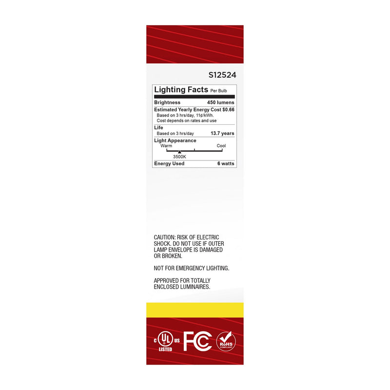 Satco S12524 Light Bulb, Clear