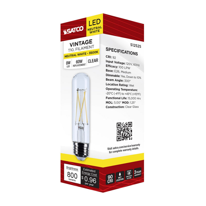 Satco S12525 Light Bulb, Clear