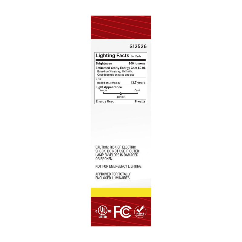 Satco S12526 Light Bulb, Clear