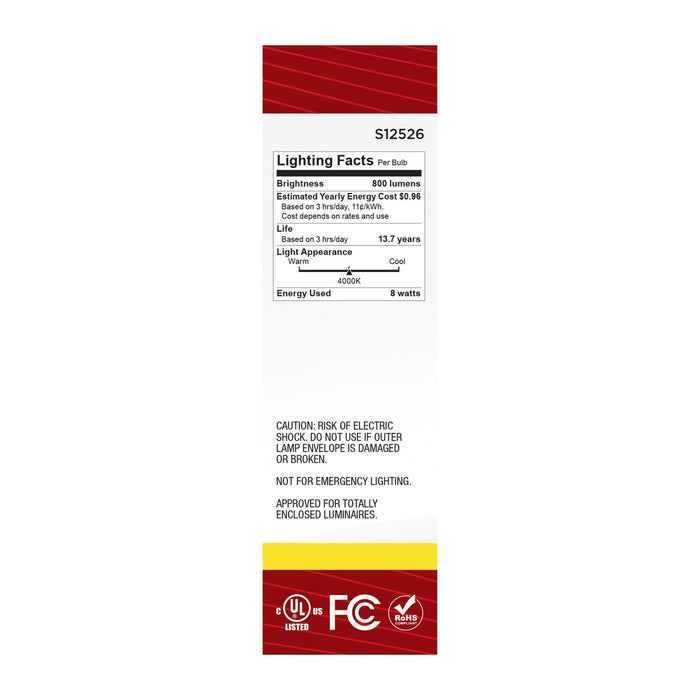 Satco S12526 Light Bulb, Clear