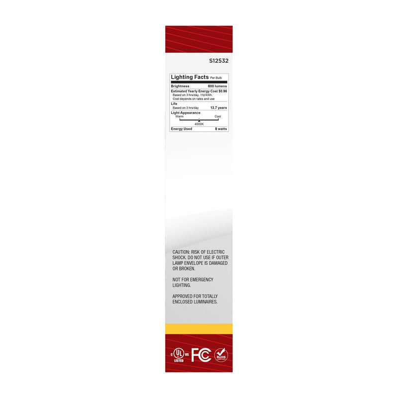 Satco S12532 Light Bulb, Clear