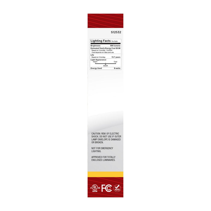 Satco S12532 Light Bulb, Clear