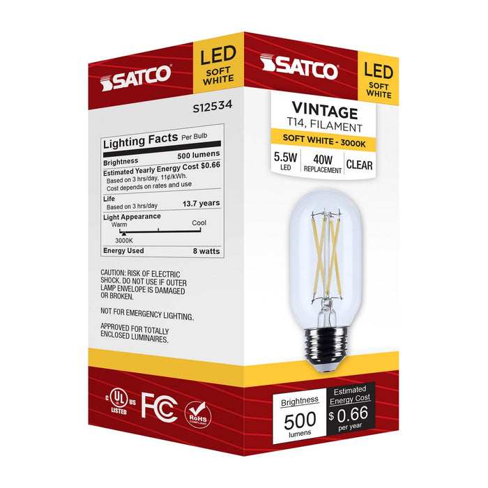 Satco S12534 Light Bulb, Clear