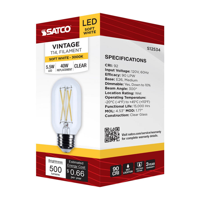 Satco S12534 Light Bulb, Clear