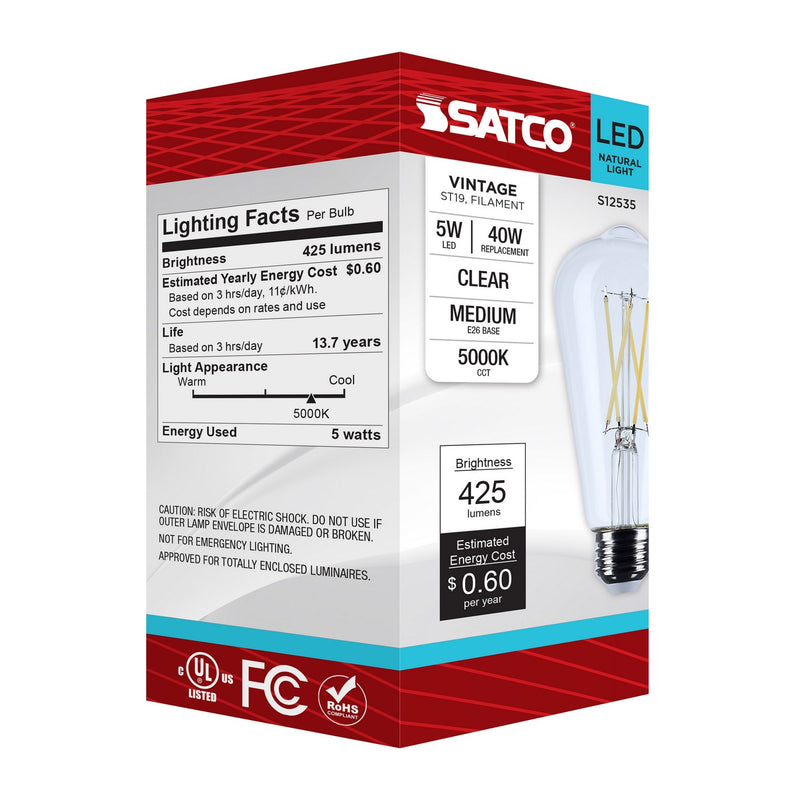 Satco S12535 Light Bulb, Clear