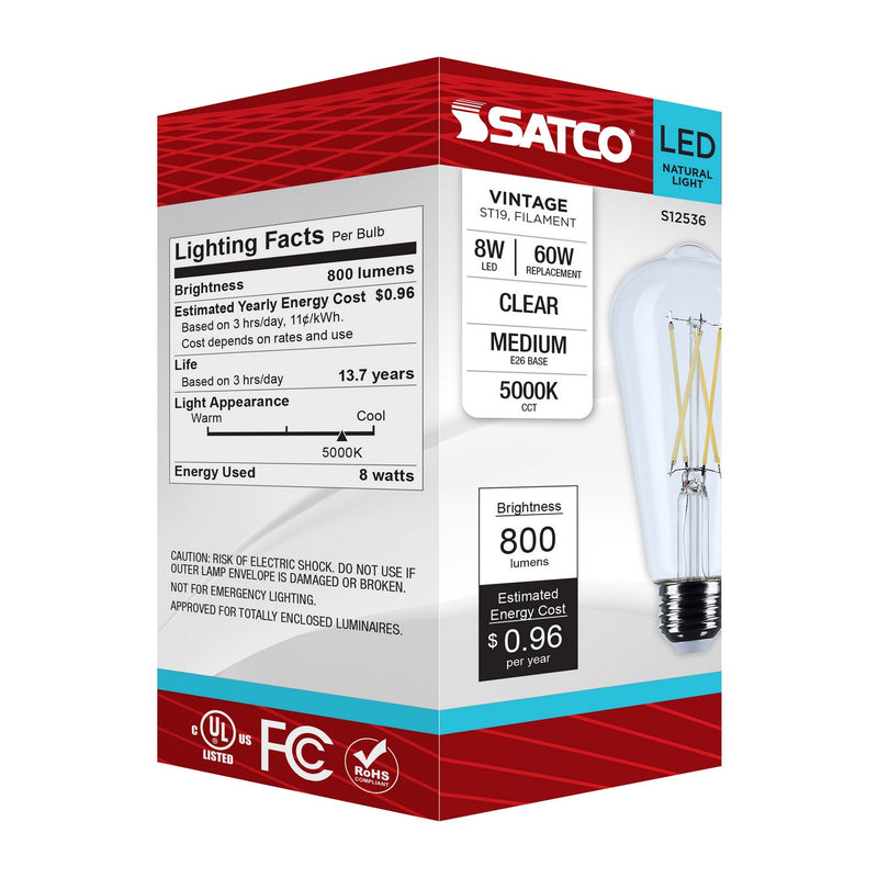 Satco S12536 Light Bulb, Clear