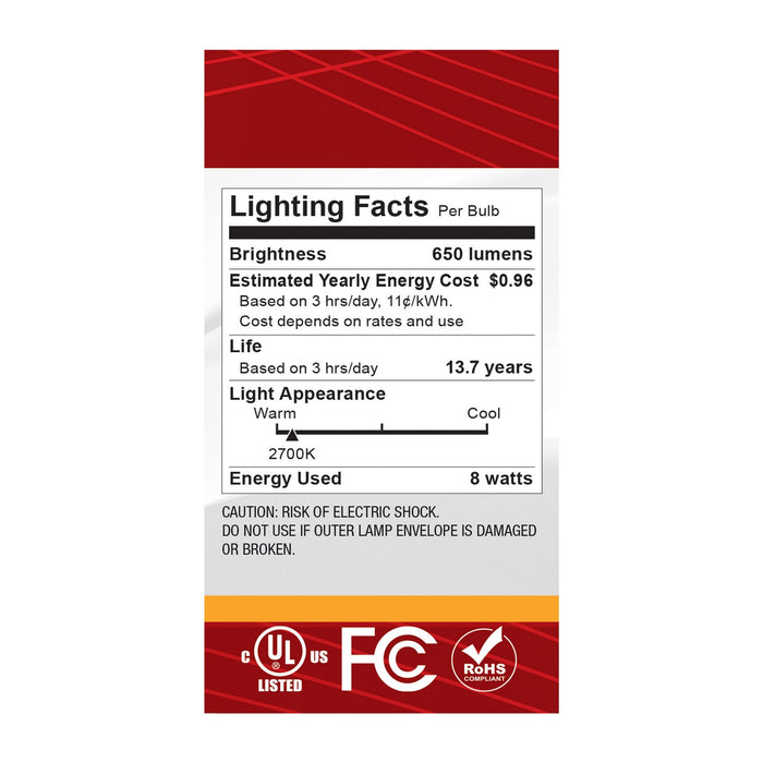 Satco S12537 Light Bulb, Silver