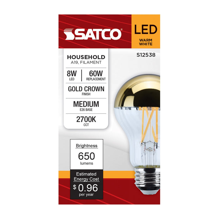 Satco S12538 Light Bulb, Gold
