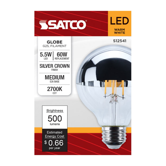 Satco S12541 Light Bulb, Silver