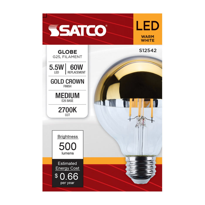 Satco S12542 Light Bulb, Gold