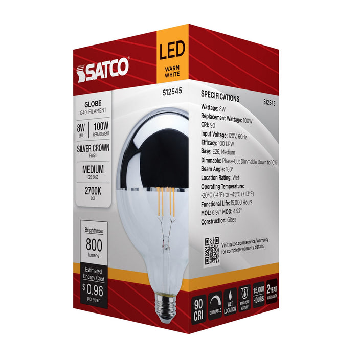 Satco S12545 Light Bulb, Silver