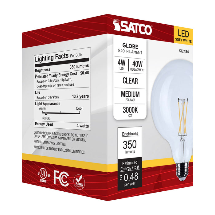 Satco S12484 Light Bulb, Clear