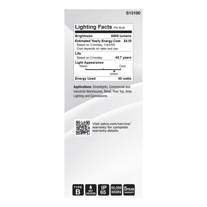 Satco S13190 Light Bulb, White