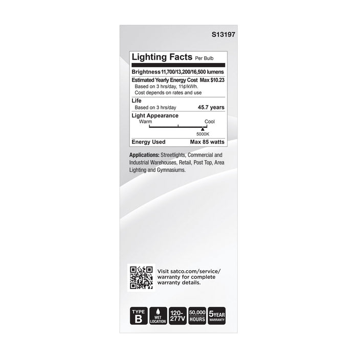 Satco S13197 Light Bulb, Clear